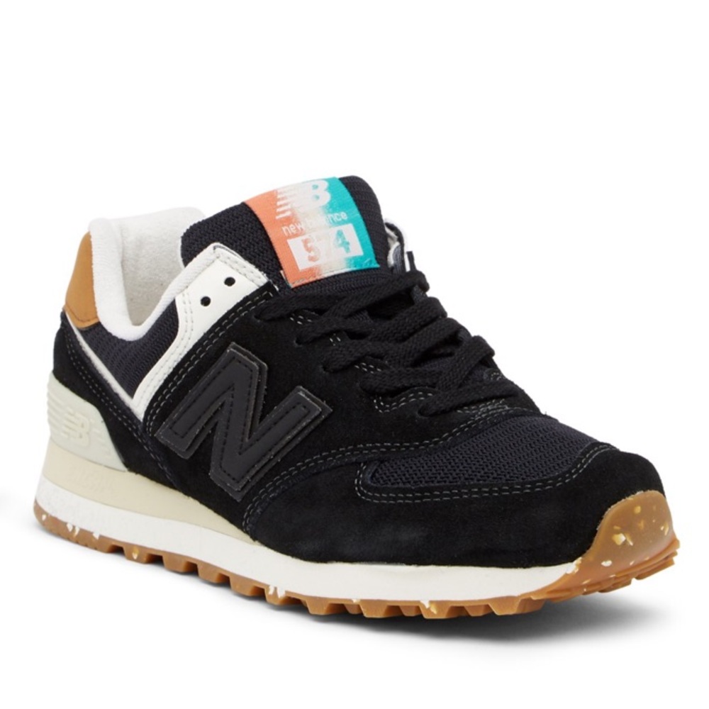 NEW BALANCE wl574xec ENCAP 574 SUEDE BLAK SNEAKERS
